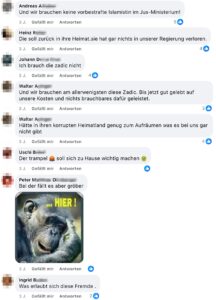 Facebook-Gruppe "FPÖ zusammen sind wir stark": Hasswelle gegen Zadi? (Screenshot FB 20.6.20)