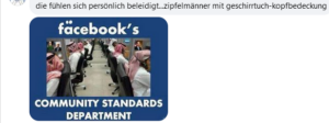 Hetze gegen Araber bei Jobstmann: "zipfelmänner mit geschirrtuch-kopfbedeckung" (Screenshot FB)